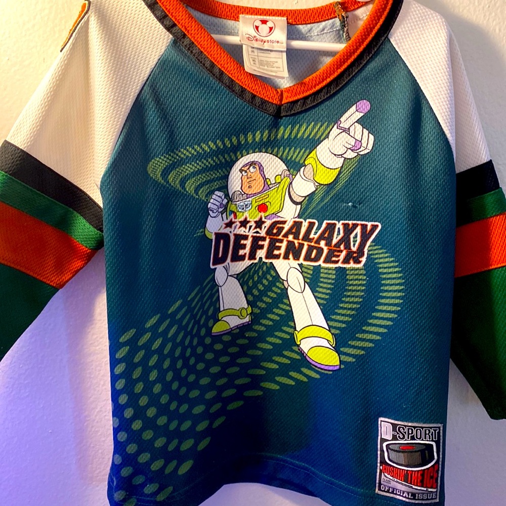 Buzz light year hockey jersey size 4 school